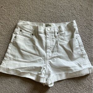 J crew white denim shorts